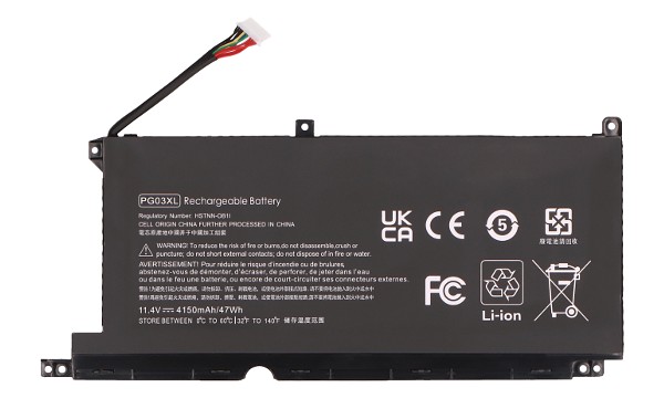 Gaming Pavilion 15-dk0138TX Batteri (3 Celler)