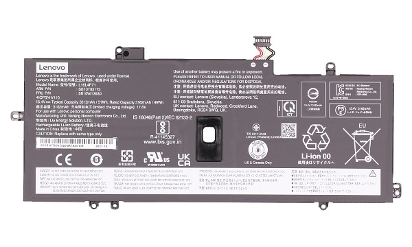 ThinkPad X1 Carbon (7th Gen) 20R1 Batteri (4 Celler)