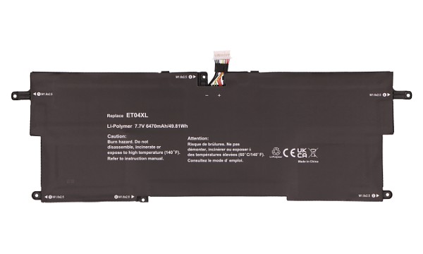 EliteBook x360 1020-G2 i5-7200U Batteri (4 Celler)