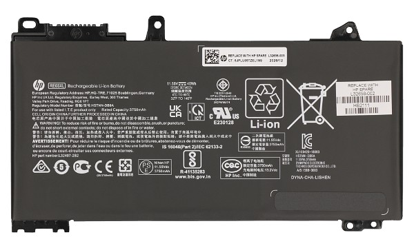 ProBook 450 G7 Batteri (3 Celler)